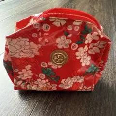 トリーバーチ　花柄 赤 ポーチ