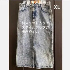 新品未使用★GU★XL★デニムスカート★スリット入り