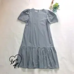 ボリュームスリーブマキシ丈ワンピース【フォロー割始めました】