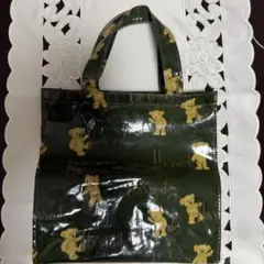 ハロッズ Harrods トートバッグ ベア柄 グリーン