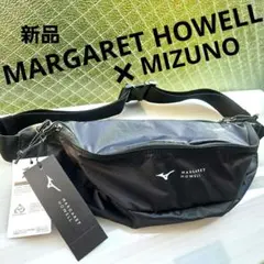 新品マーガレットハウエル× MIZUNOミズノ ボディバッグ 黒ウエストバッグ