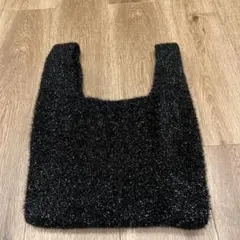 OPAQUE.CLIP ラメ入りニットバッグ ブラックのサムネイル