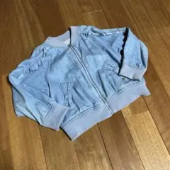 最終価格♡メゾピアノフリル 薄手ブルゾン デニムジャケット110
