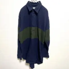 ジェイワンダーソン　ユニクロ　ネイビーとオリーブ　長袖シャツ　L メンズ
