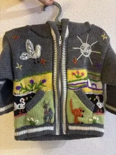 【美品】POCO A POCO 動物刺繍 セーター　90㎝