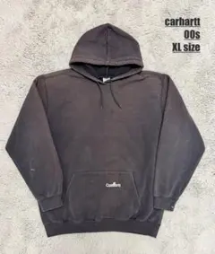 【フェード◎】carhartt カーハート/00s/黒/XL/パーカー/刺繡ロゴ