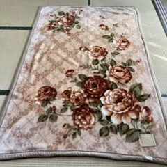 花柄フリースブランケット 約140cm x 200cm