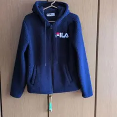 FILA フリースパーカー ネイビー S