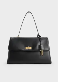 美品CHARLES & KEITH ケリー トップハンドルサッチェルバッグ