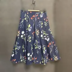 JUSSUIT フラワープリント フレアスカート Sのサムネイル
