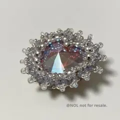 一点物　ハート　クリスタル　ペンダント　ハンドメイド