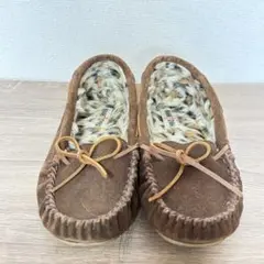 Minnetonka モカシン レオパードボア ブラウン　サイズ9 26cmのサムネイル