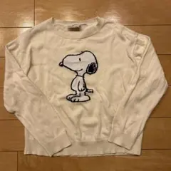 PEANUTS スヌーピー刺繍セーター