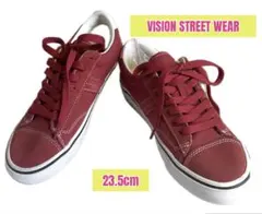 【VISION STREET WEAR 】レディーススニーカー 23.5cm 赤のサムネイル