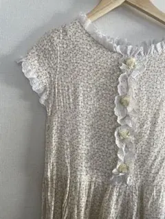 vintage 花柄 半袖ロングワンピースのサムネイル