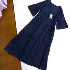ワンピース　刺繍透かしレース　アウター　ロング