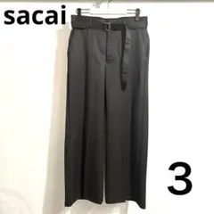 未使用☆sacai｜定価7万 プラダを着た悪魔 ナイロンツイルスカート 黒