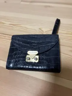 ブラック クロコ型押し クラッチバッグ