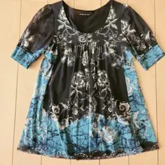 【美品】VIVIENNE TAMヴィヴィアンタム 半袖チュニック　ワンピース VIVIENNE TAM ヴィヴィアンタム 半袖ワンピース サイズ:0