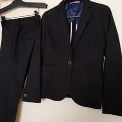 ORIHICA シャイニーストレッチ　パンツスーツ　1ボタン 7号 9号 黒