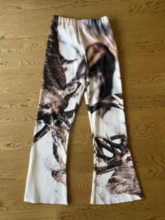 non tokyo鹿プリント フレアリブパンツ❤︎