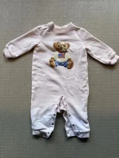 Ralph Lauren ピンク クマ刺繍ロンパース 9m