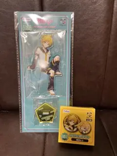 初音ミク フリューくじ 鏡音レンセット アクリルスタンド 缶バッジ