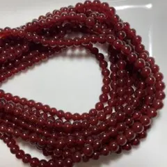 [8978] 天然石 7A赤瑪瑙(メノウ) カーネリアン 4mm 1連
