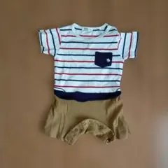 POLO Baby ストライプロンパース 70