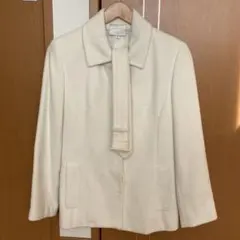 レディースコート　9号　EMMAJAMES アイボリー　白　アンゴラ、ウール