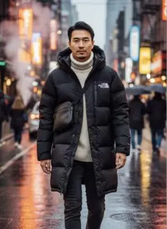 ノースフェイス ロングダウン ベンチコート ダウンコート メンズS ブラック