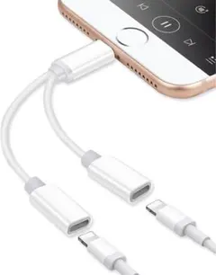 新品　Lightning-Lightning変換アダプター２in1 音楽