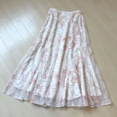 NATURAL BEAUTY BASIC チュールラインフラワースカート