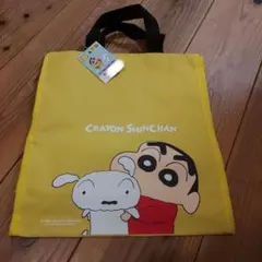 【韓国ダイソー】クレヨンしんちゃん　エコバッグ トートバッグ イエロー