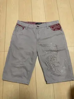 CLONE DEVGRU ベージュ 虎刺繍 ショートパンツ