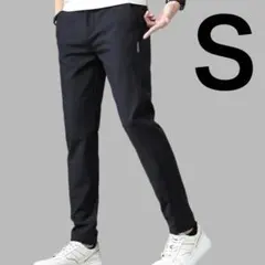 メンズ パンツ ブラック S アイスシルク ストレッチ アウトドア スポーツ