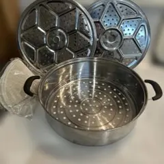 ステンレス製蒸し器セット 大