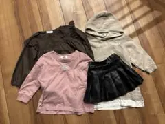 子供服まとめ売り女の子☆100cm☆長袖☆4点セット☆保育園着☆エックスガールのサムネイル