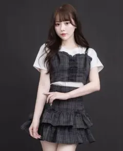 pium フロントホックビスチェ×プリーツスカートセット - メルカリ