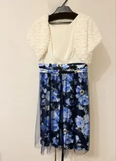 AIMER 花柄ドレス ボレロ付き 9号 パーティー 結婚式