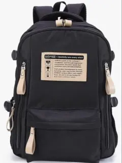 ナイロン製スクールバッグ 大容量 旅行用 PC収納 メンズ リュック