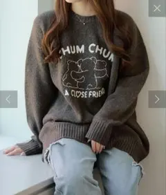 RMAF　OLIVE des OLIVE　Friendくまプルオーバー ニット