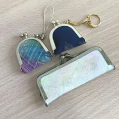 マルチカラー　がま口コインケース　3点セット