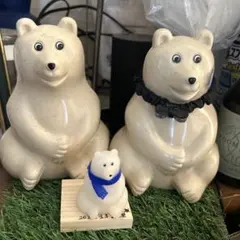 ポーラベア　Polar Bear 貯金箱　鍵付き　北欧
