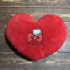 【貴重】ハローキティ クッション ハート キティ グッズ 赤 サンリオ レトロ