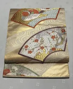 未使用品　和服帯　西陣織　正絹　吉祥文様　袋帯(六通)早い者勝ち