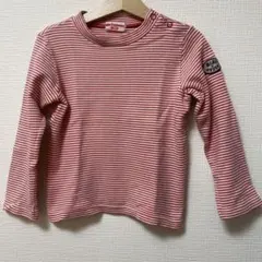 MIKI HOUSE 赤白ストライプ 長袖カットソー 110