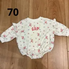 GAP 花柄 ロンパース スウェット 70cm 6~12M babyGAP