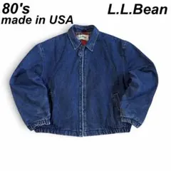 USA製 古着 80's LLBean デニム スイングトップ ブルゾン