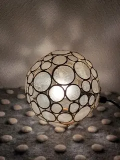 最終価格 カピスシェル 水玉モチーフ　テーブルランプ